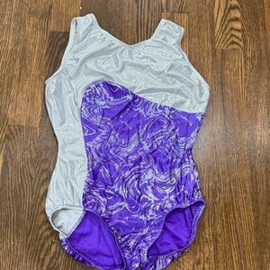 Purple and Silver Swirl Leotard